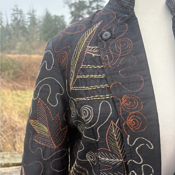 Hand-Embroidered Silk Jacket – Made in Nepal
Sz M - Picture 4 of 12
